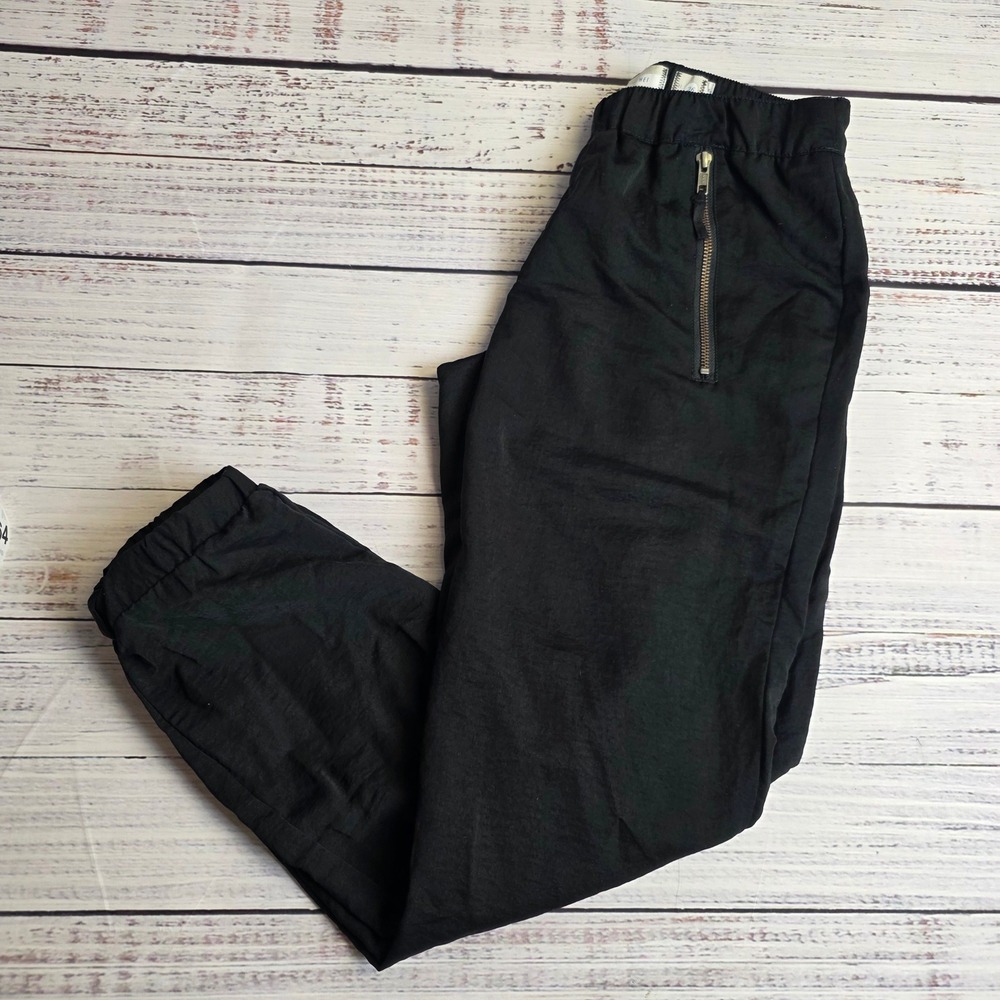 Hei Hei Harper Jogger Pants‎ Womens 26 Black Elastic Waist Zipper Pockets Anthro